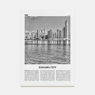 Panama City, Panama Travel B&W No 1 Poster