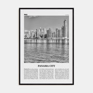 Panama City, Panama Travel B&W No 1 Poster
