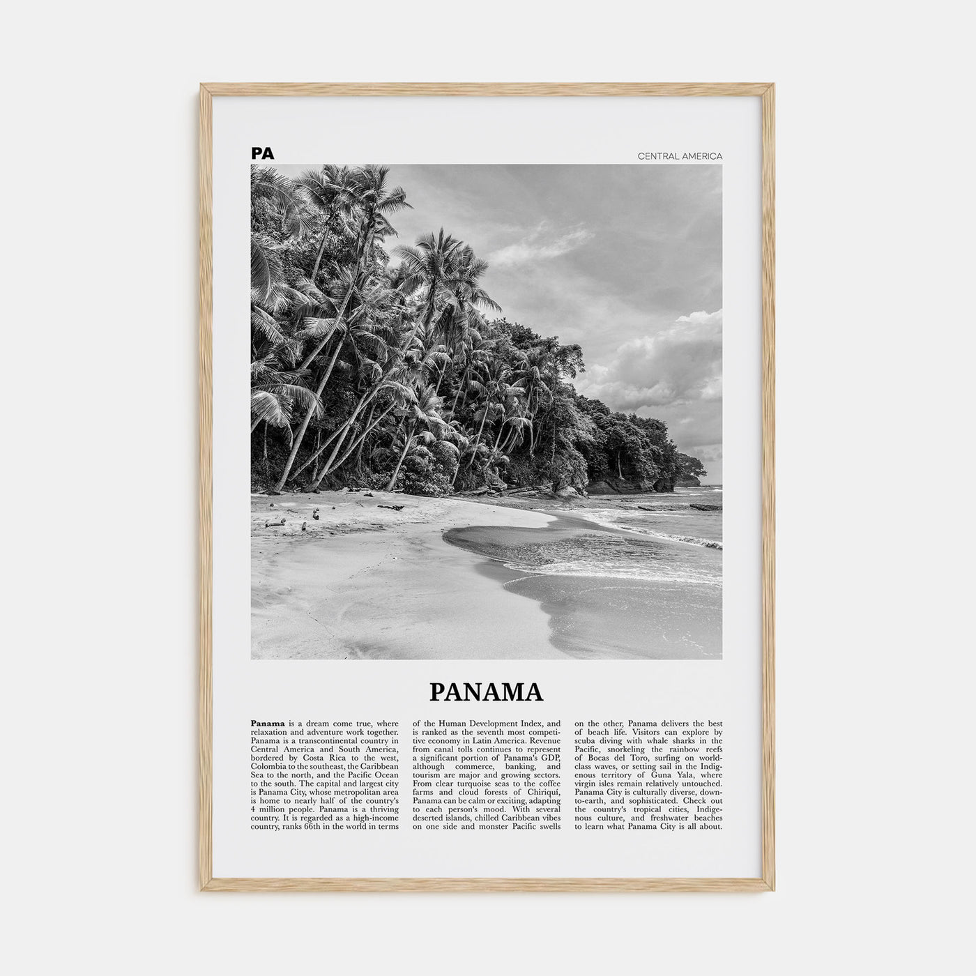 Panama Travel B&W No 1 Poster