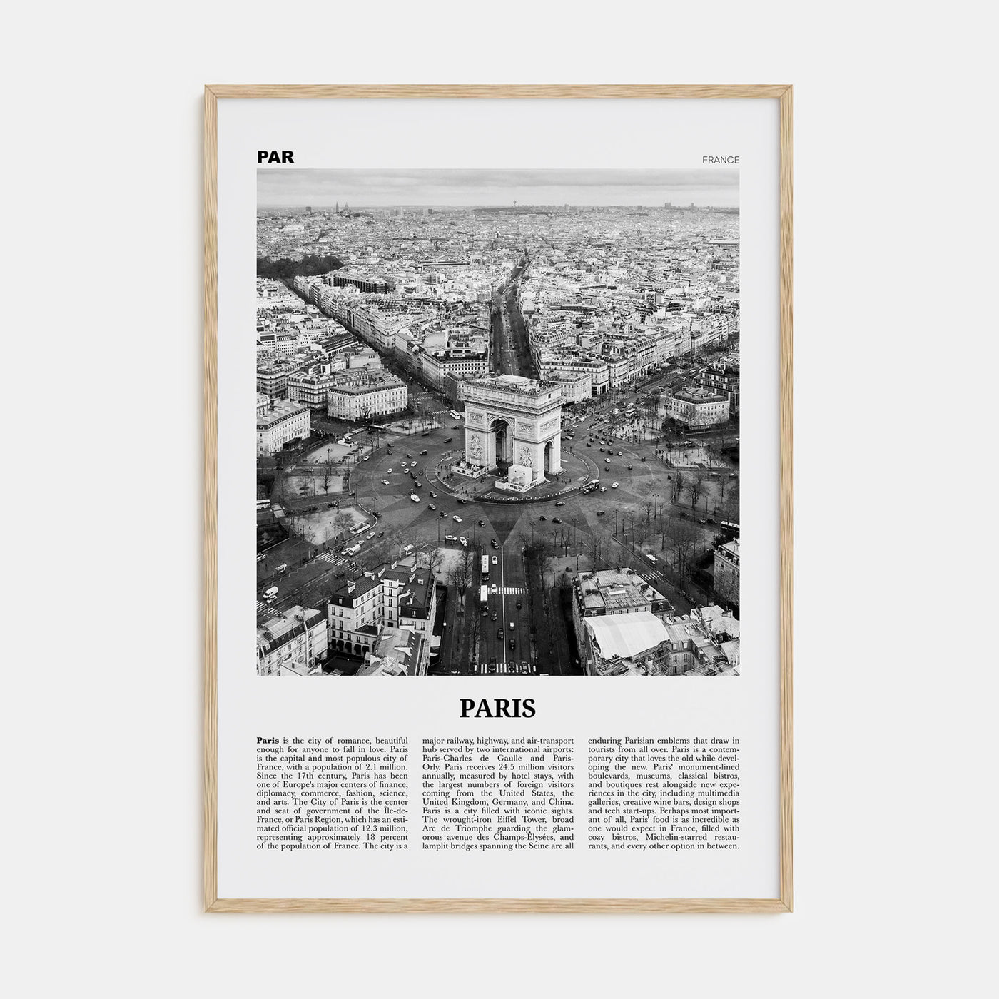 Paris Travel B&W No 3 Poster
