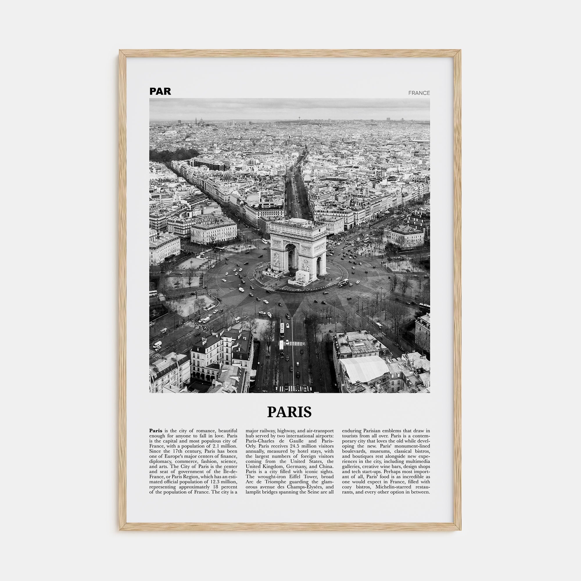 Paris Travel B&W No 3 Poster