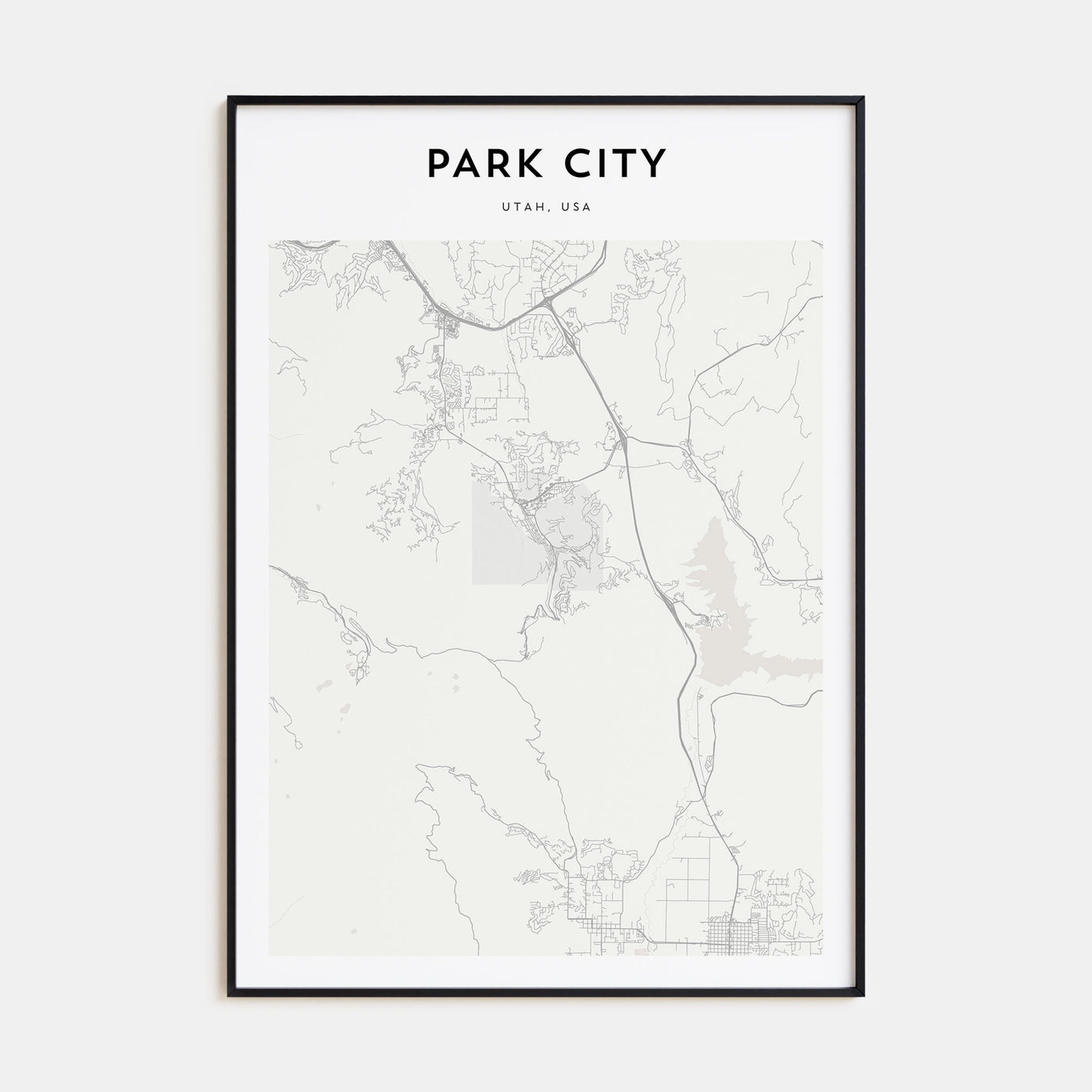 Park City Map Portrait Poster
