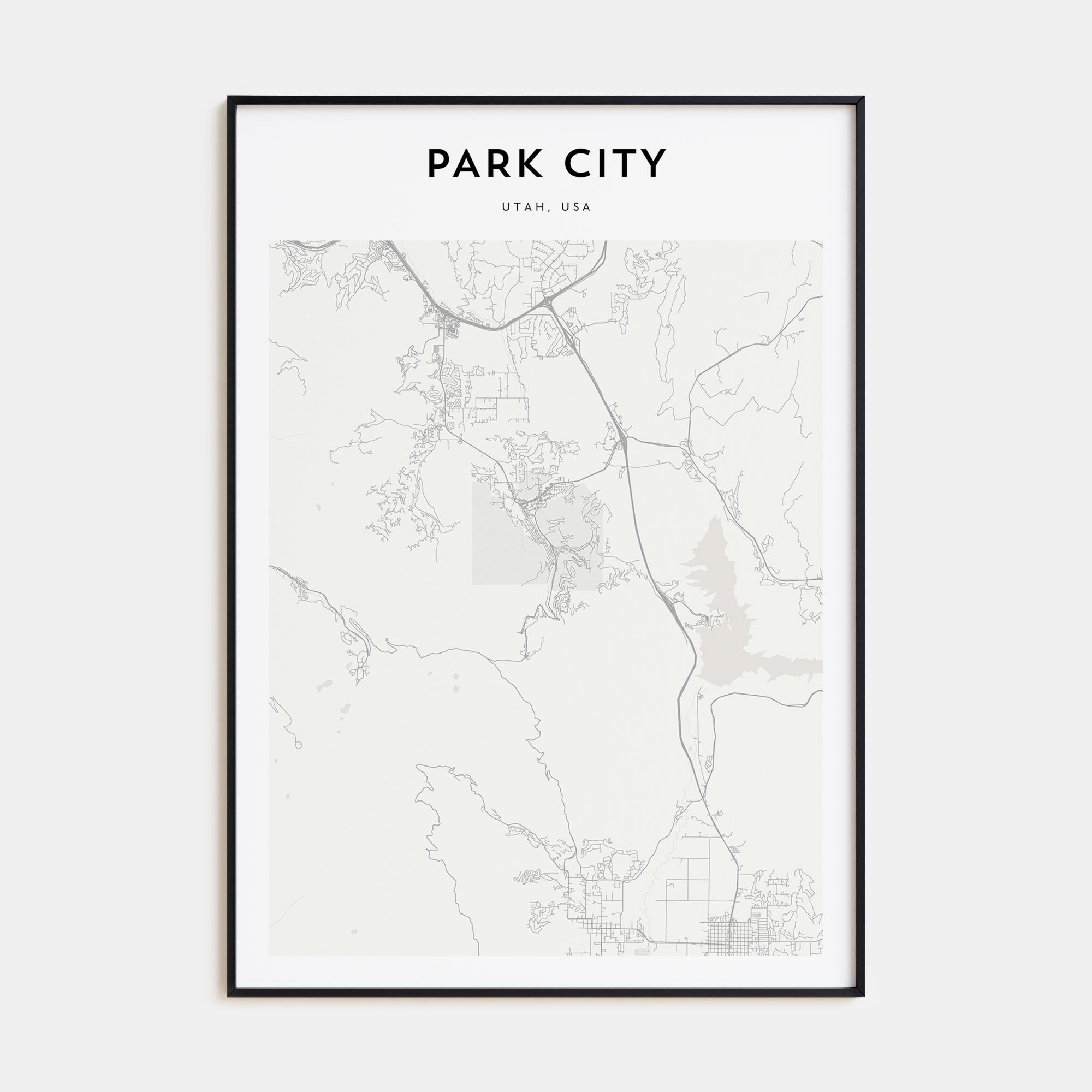 Park City Map Portrait Poster