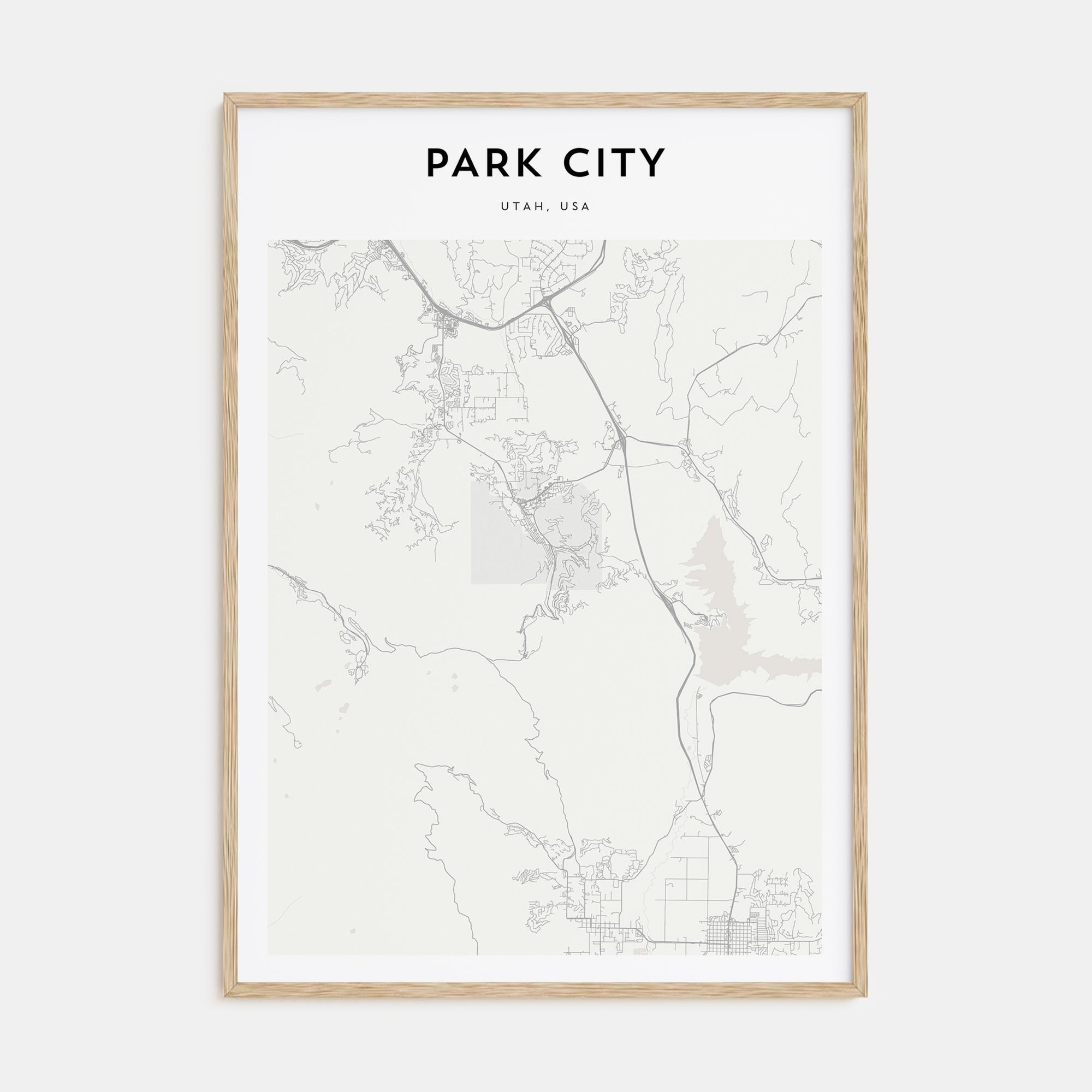 Park City Map Portrait Poster