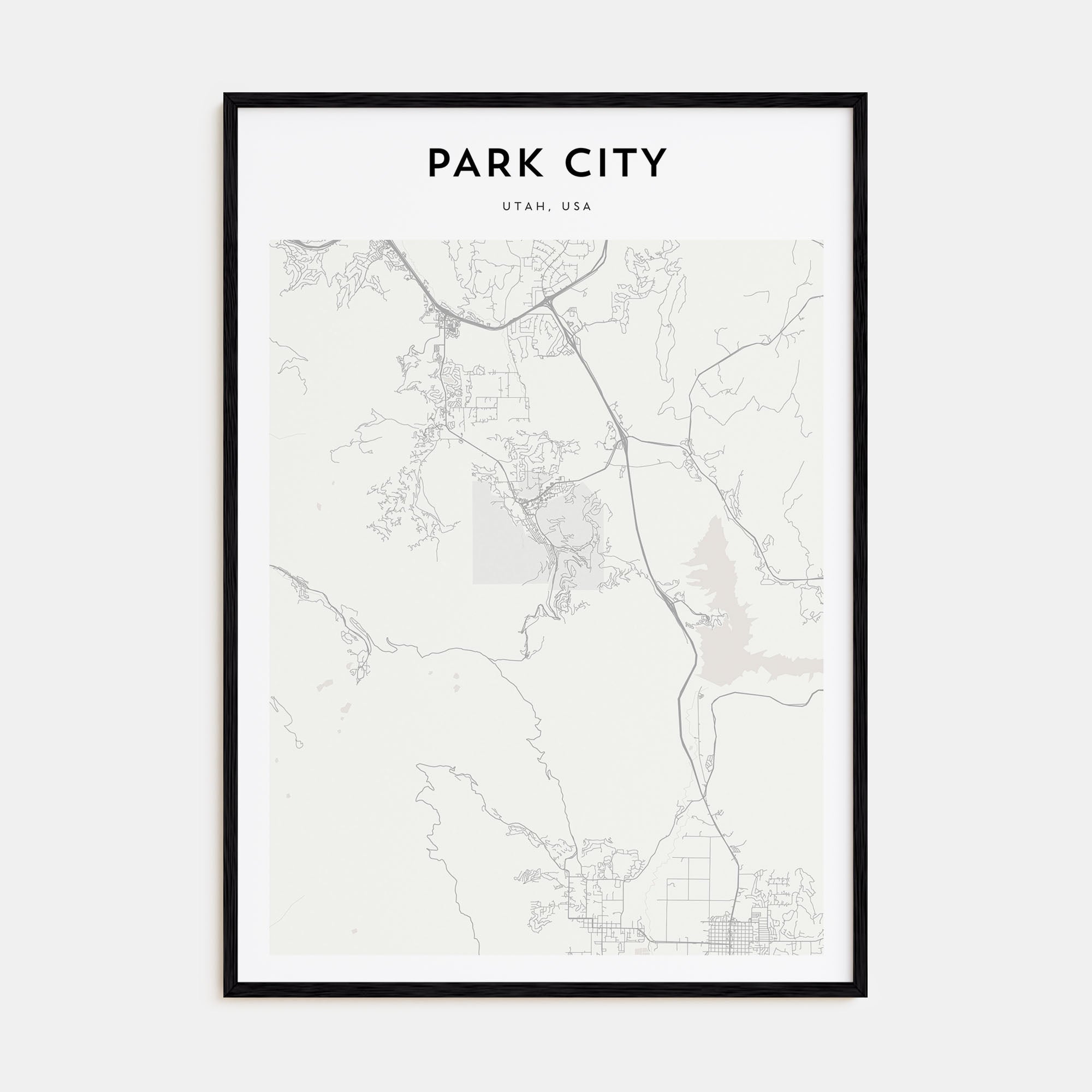 Park City Map Portrait Poster