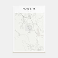 Park City Map Portrait Poster