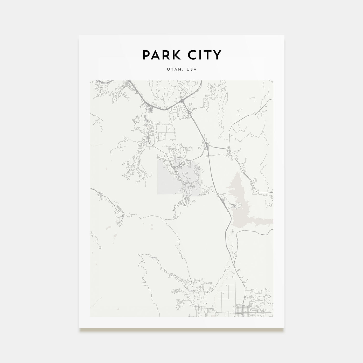 Park City Map Portrait Poster