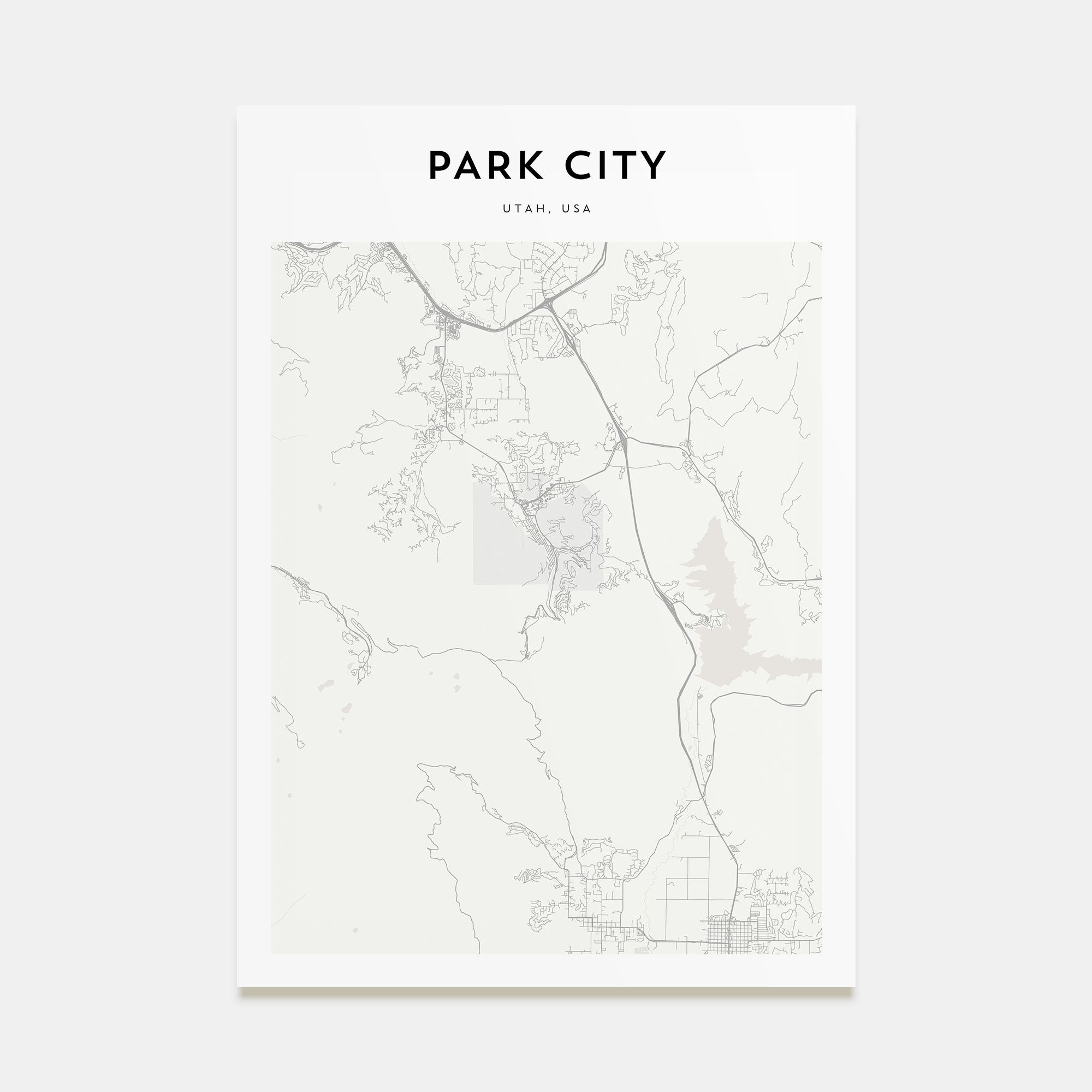 Park City Map Portrait Poster