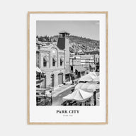Park City Portrait B&W Poster