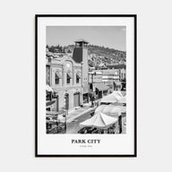 Park City Portrait B&W Poster