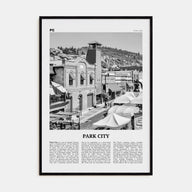 Park City Travel B&W Poster