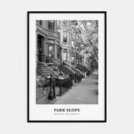 Park Slope Portrait B&W Poster