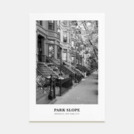 Park Slope Portrait B&W Poster