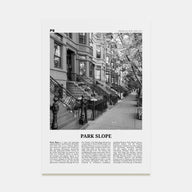 Park Slope Travel B&W Poster