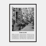 Park Slope Travel B&W Poster
