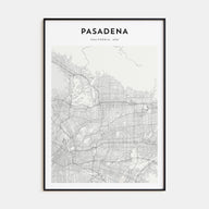 Pasadena Map Portrait Poster