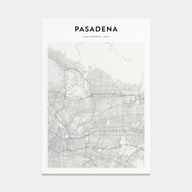 Pasadena Map Portrait Poster