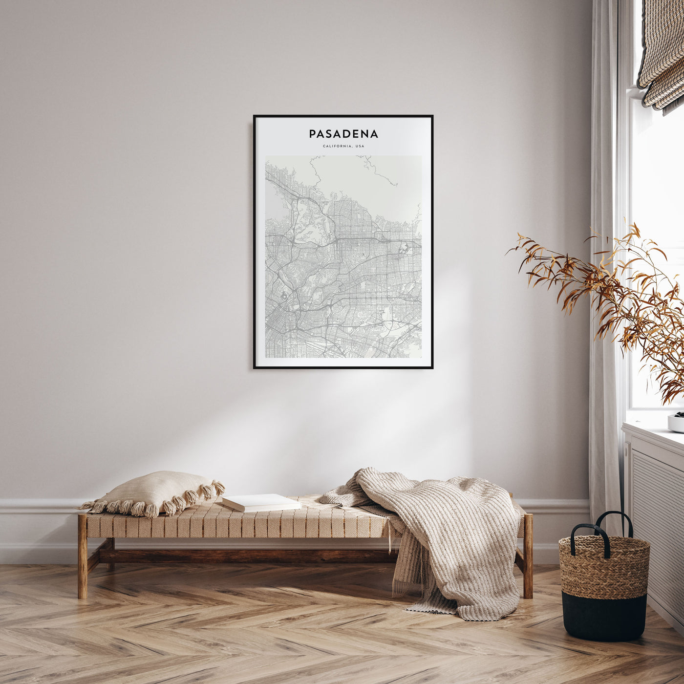 Pasadena Map Portrait Poster