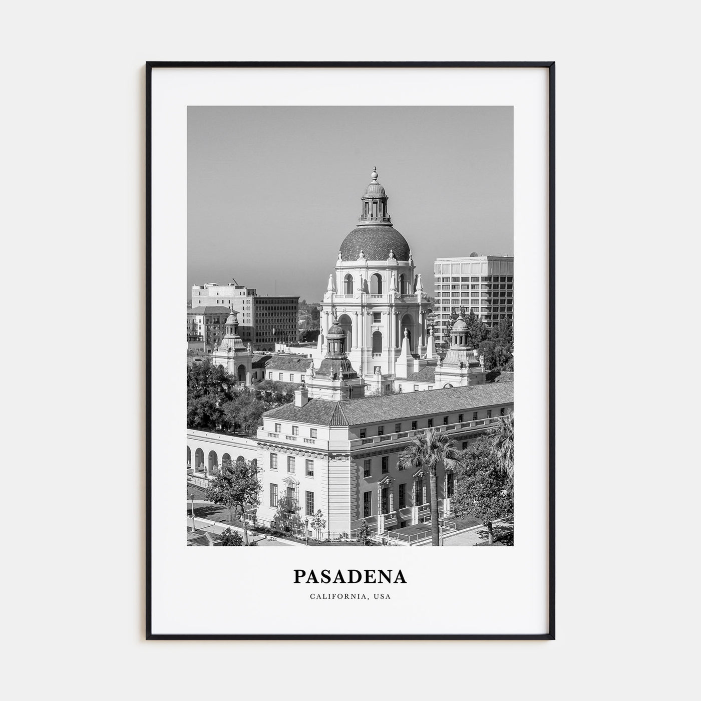 Pasadena Portrait B&W Poster