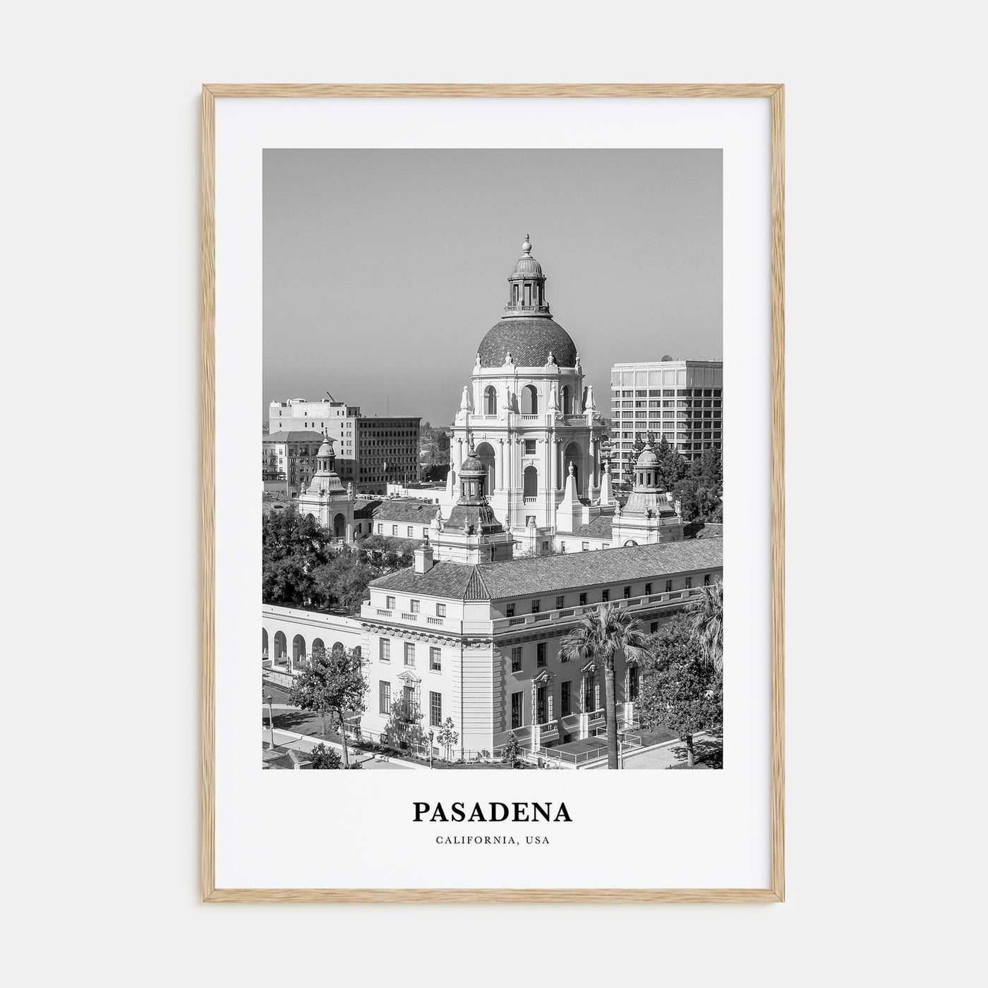Pasadena Portrait B&W Poster