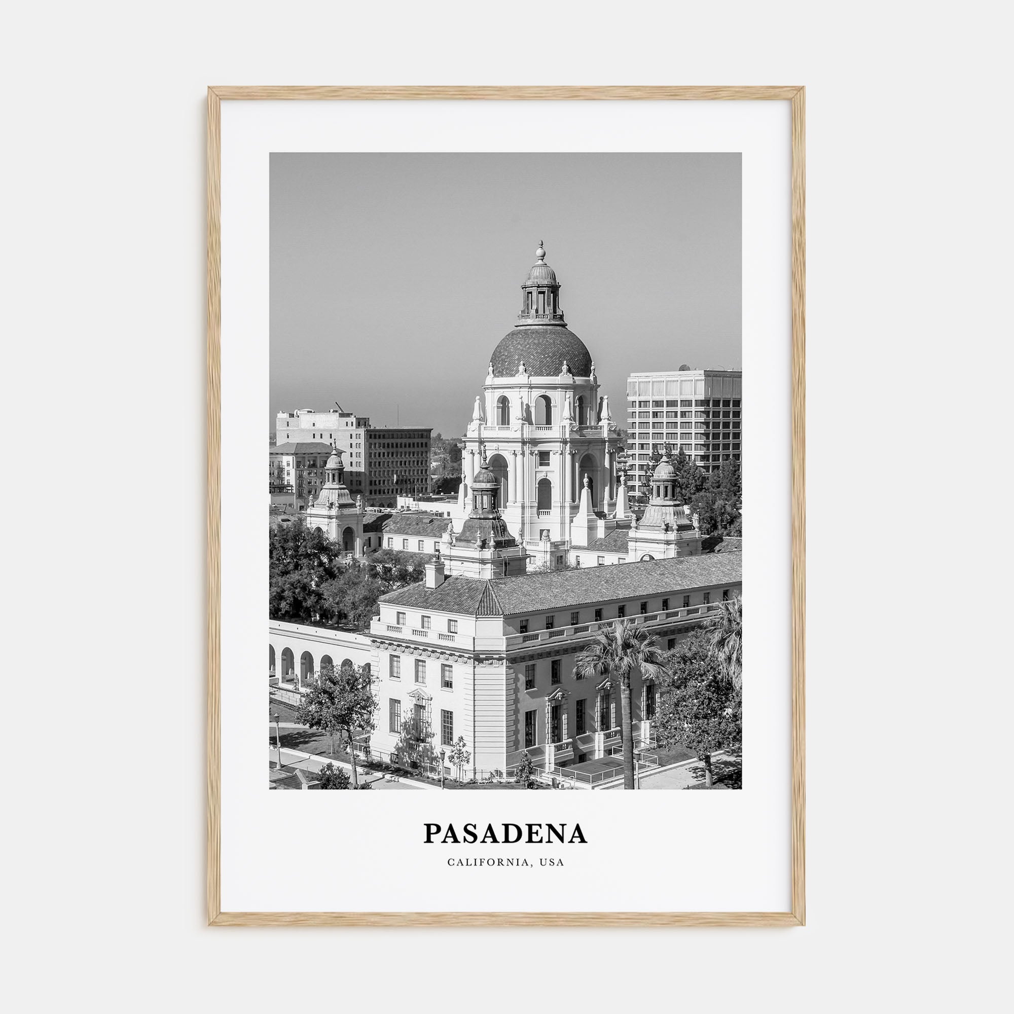 Pasadena Portrait B&W Poster