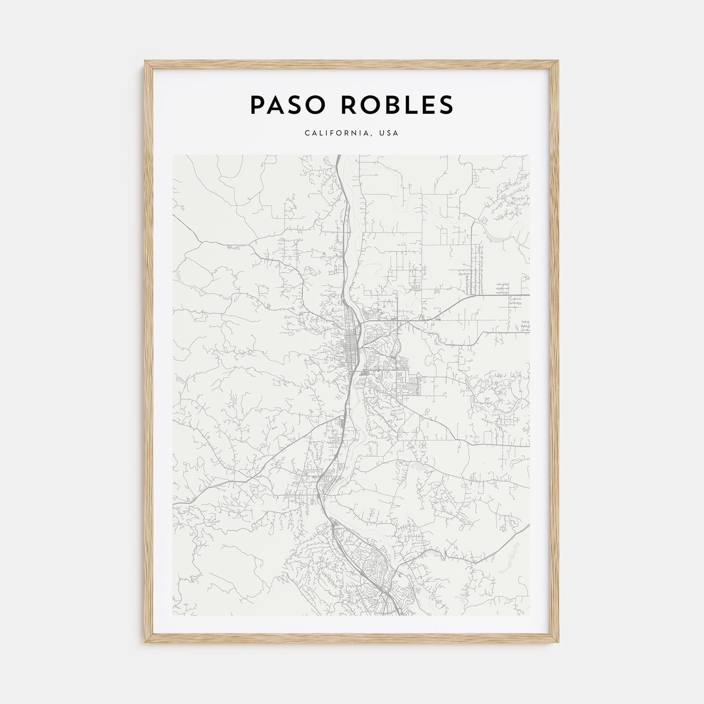 Paso Robles Map Portrait Poster