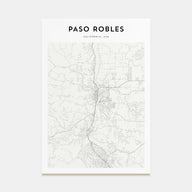 Paso Robles Map Portrait Poster