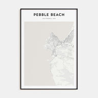 Pebble Beach Map Portrait Poster