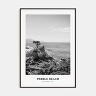 Pebble Beach Portrait B&W Poster