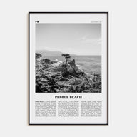Pebble Beach Travel B&W Poster