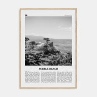 Pebble Beach Travel B&W Poster