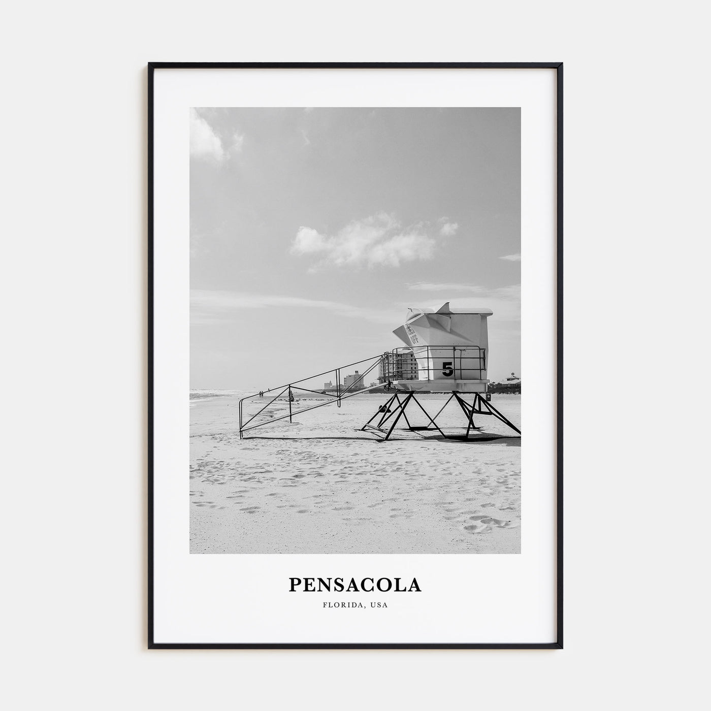 Pensacola Portrait B&W No 2 Poster