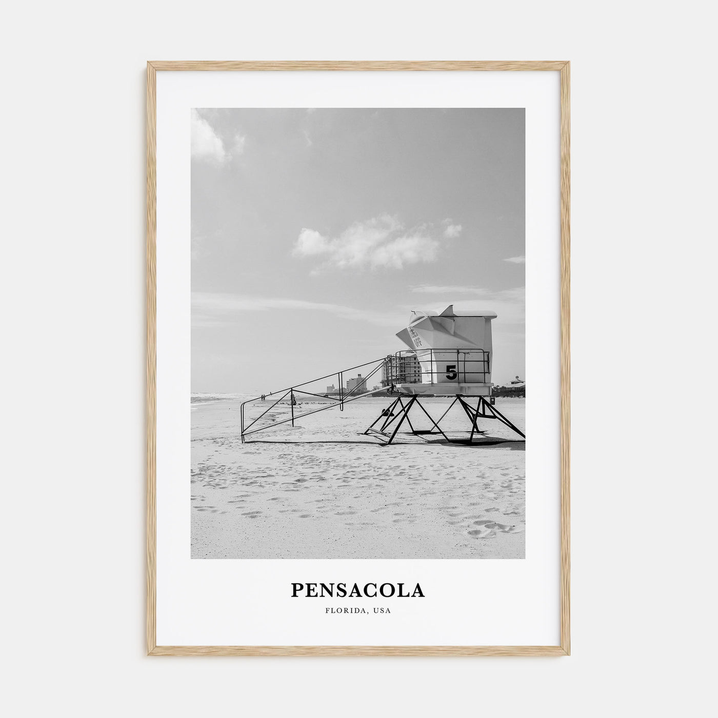 Pensacola Portrait B&W No 2 Poster