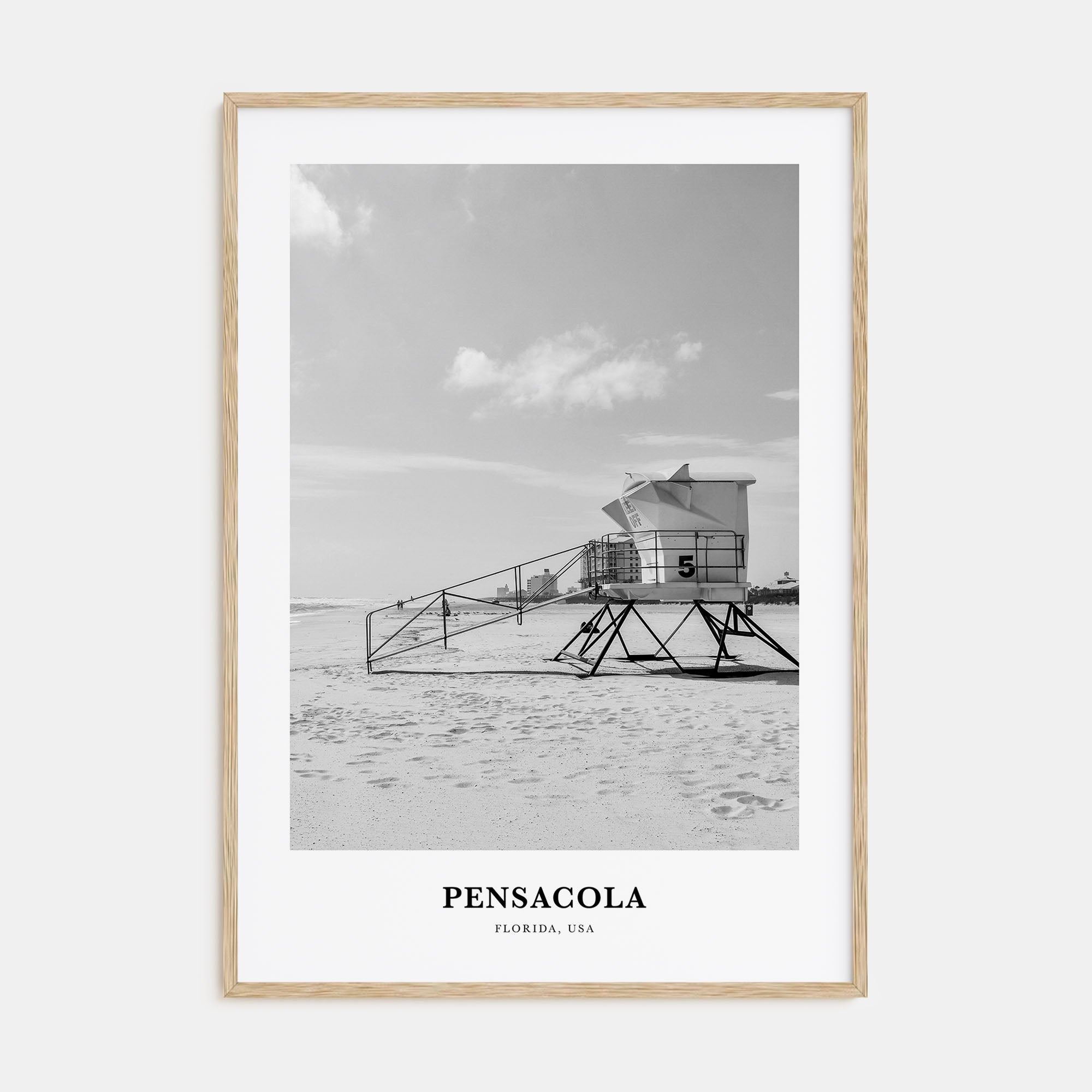 Pensacola Portrait B&W No 2 Poster
