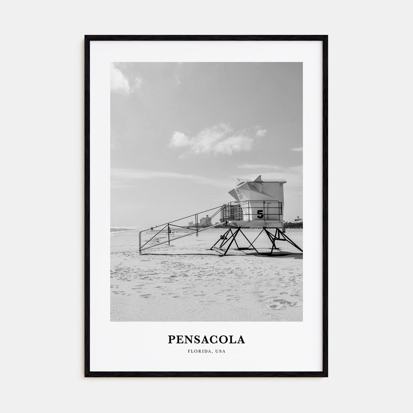 Pensacola Portrait B&W No 2 Poster