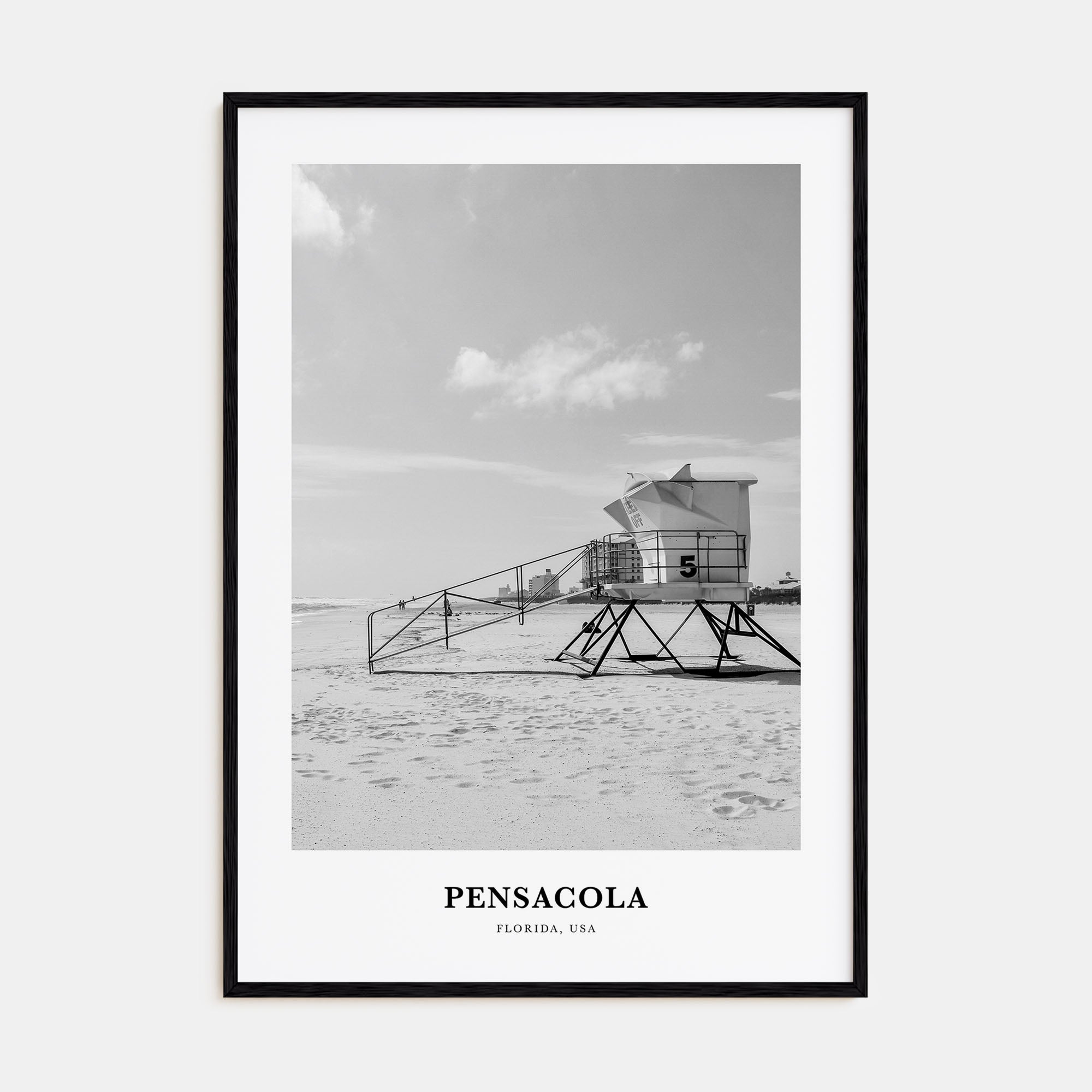 Pensacola Portrait B&W No 2 Poster