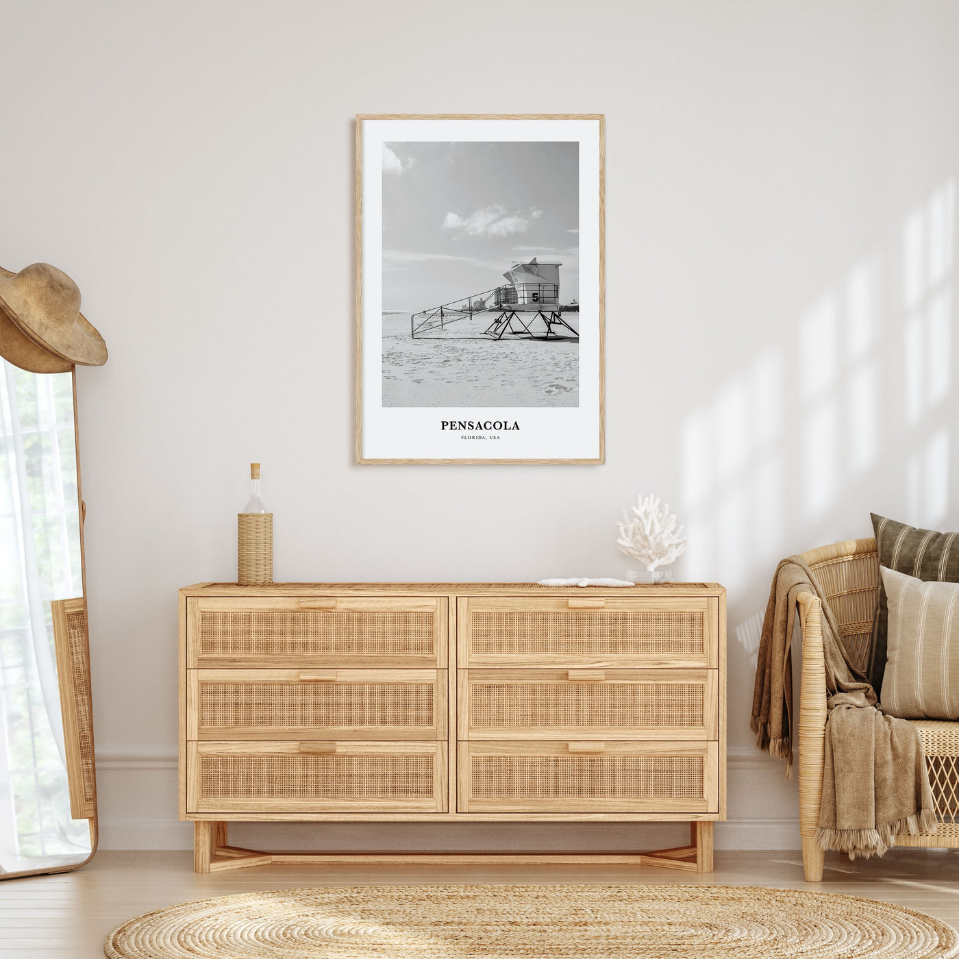 Pensacola Portrait B&W No 2 Poster