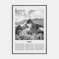 Peru Travel B&W No 1 Poster