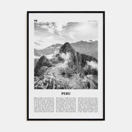 Peru Travel B&W No 1 Poster