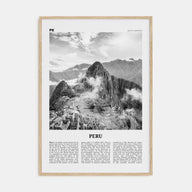 Peru Travel B&W No 1 Poster
