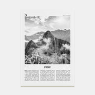 Peru Travel B&W No 1 Poster