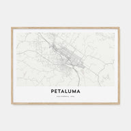 Petaluma Map Landscape Poster