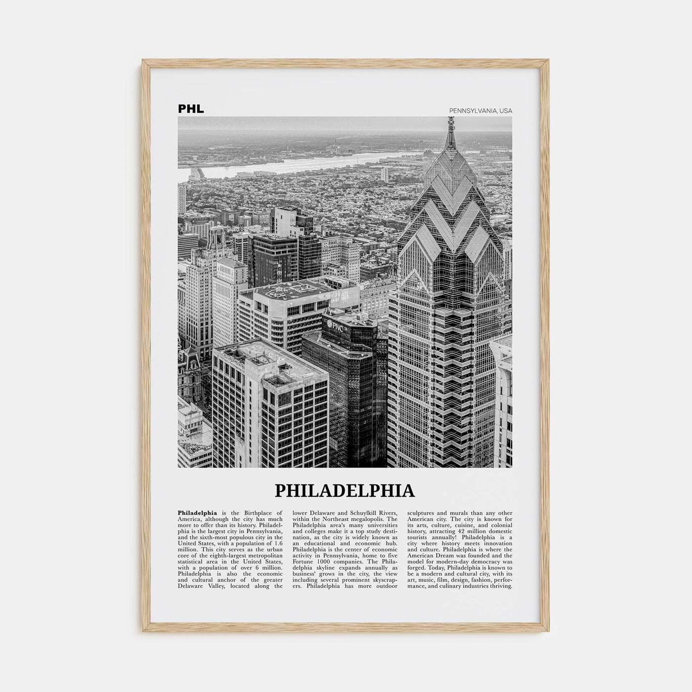 Philadelphia Travel B&W No 3 Poster