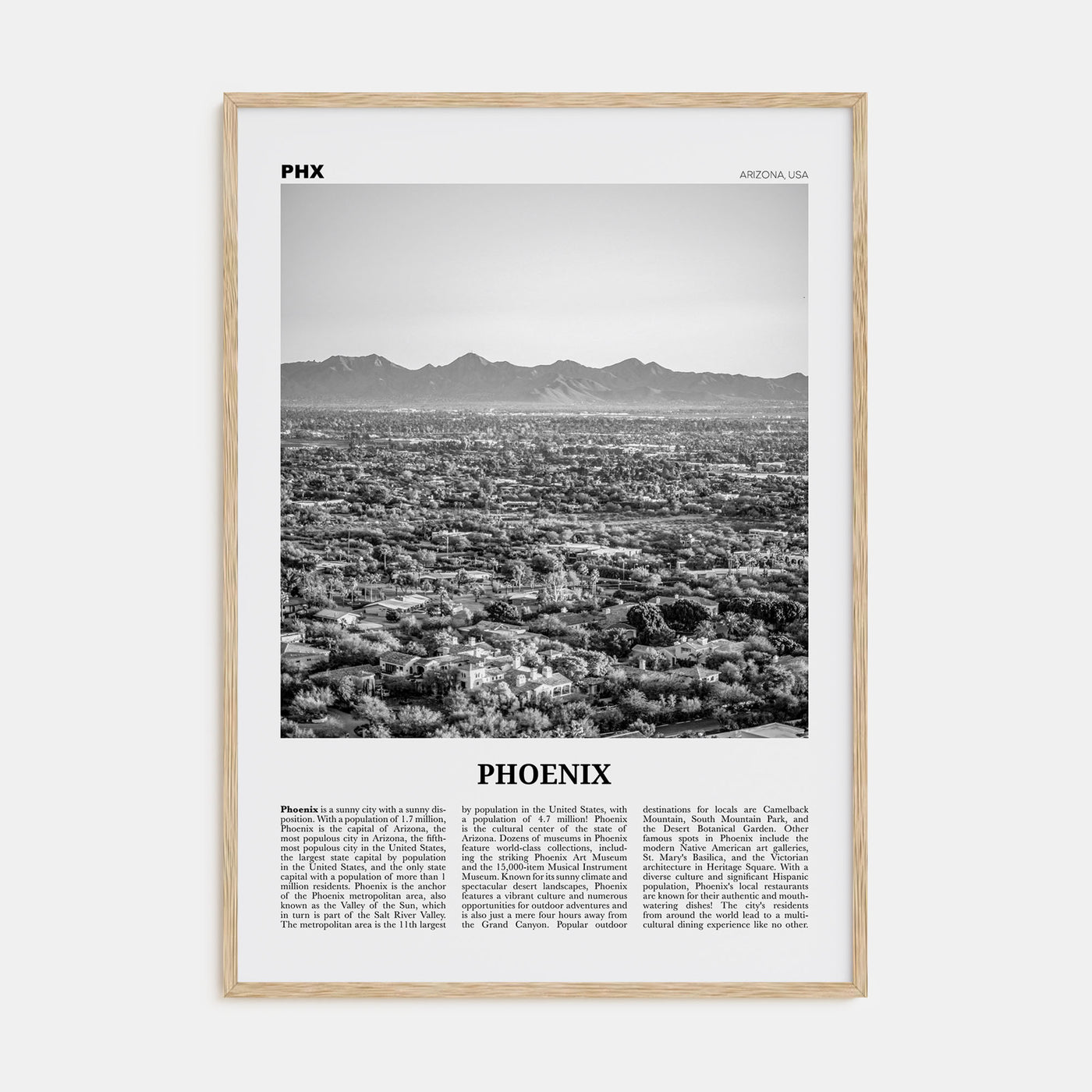 Phoenix Travel B&W No 2 Poster