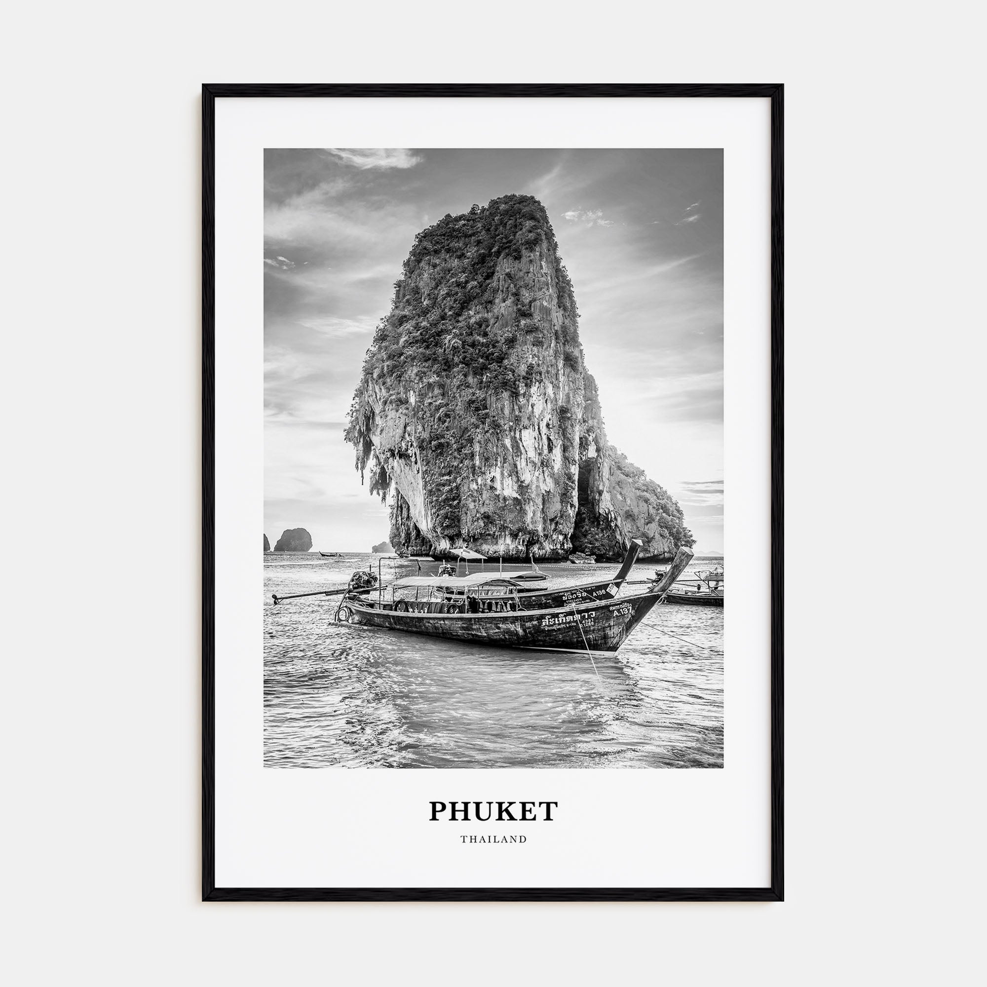 Phuket Portrait B&W Poster