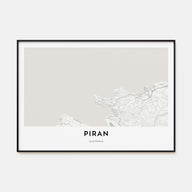 Piran Map Landscape Poster