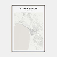 Pismo Beach Map Portrait Poster
