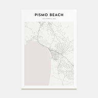 Pismo Beach Map Portrait Poster
