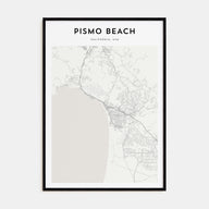 Pismo Beach Map Portrait Poster