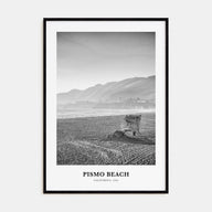 Pismo Beach Portrait B&W Poster